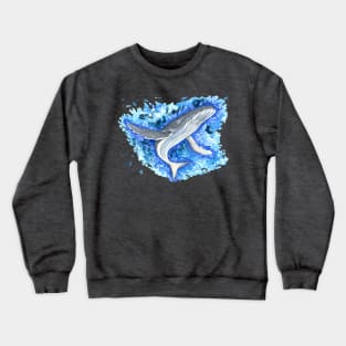 Humpback Watercolor Crewneck Sweatshirt